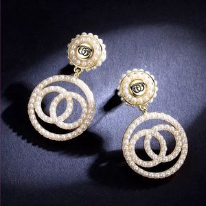 Gold Tone Simulated Pearl Earrings